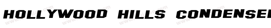 Hollywood Hills Condensed Italic字体转换